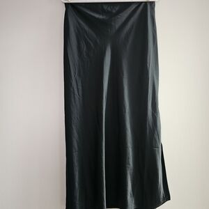 Old Navy Black Maxi Slip Skirt Whimsigoth Satin Y2K 90s